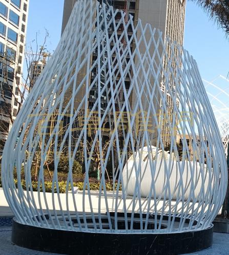 城市雕塑不銹鋼網格籠子